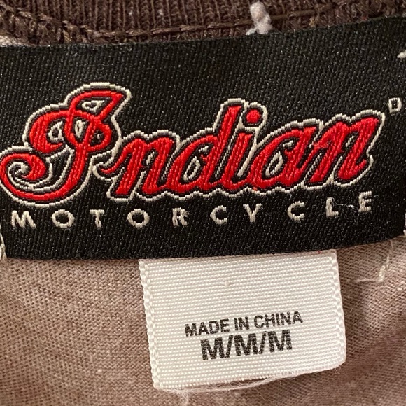 Indian Motorcycle Mens Light Brown T-shirt - Size M - Picture 5 of 5